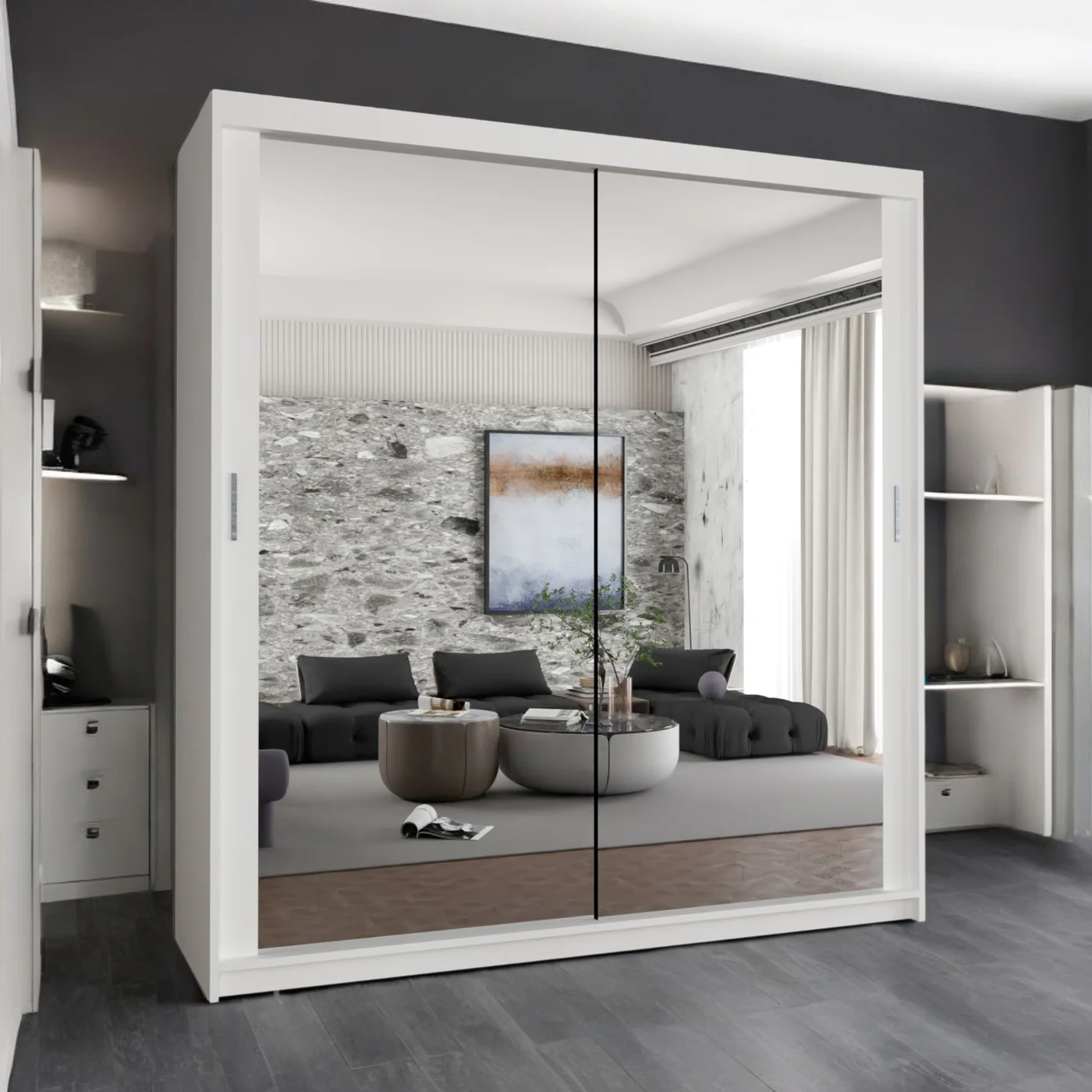 Full Mirror Wardrobe